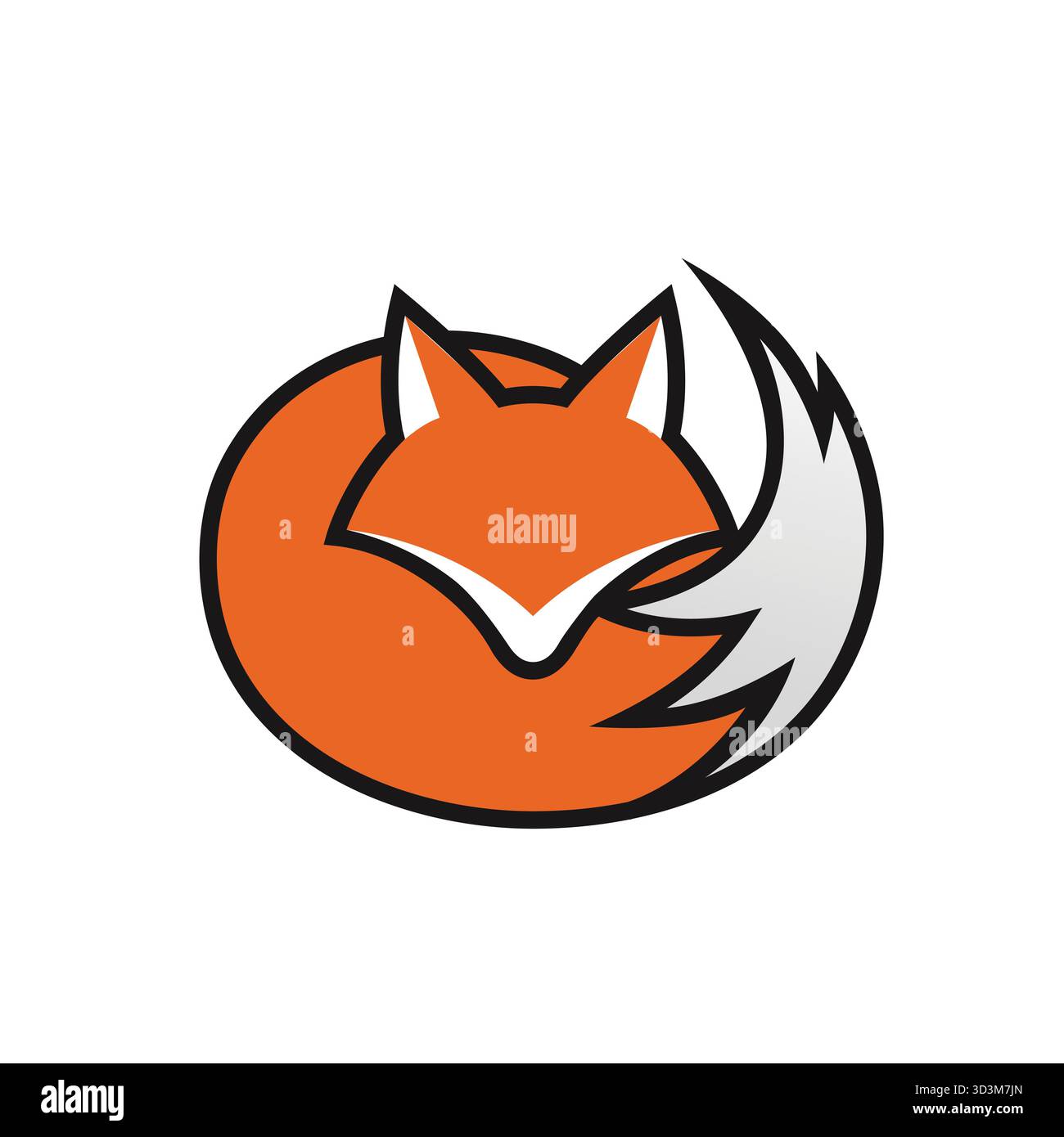 Minimal fox silhouette logo vector symbol design icon illustration ...