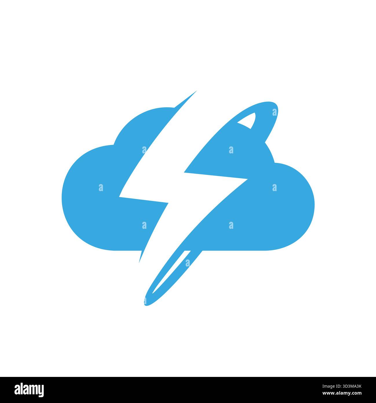 Creative cloud thunder logo vector design symbol Stock Vector