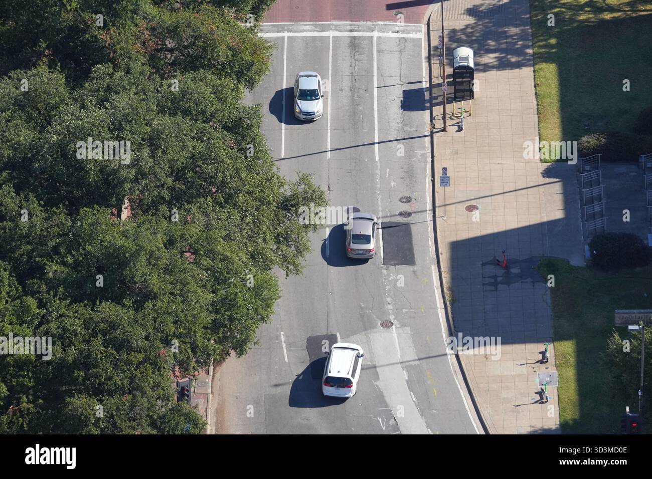 A vehicle drives the wrong way on Young Street Thursday, Nov. 6, 2025 ...