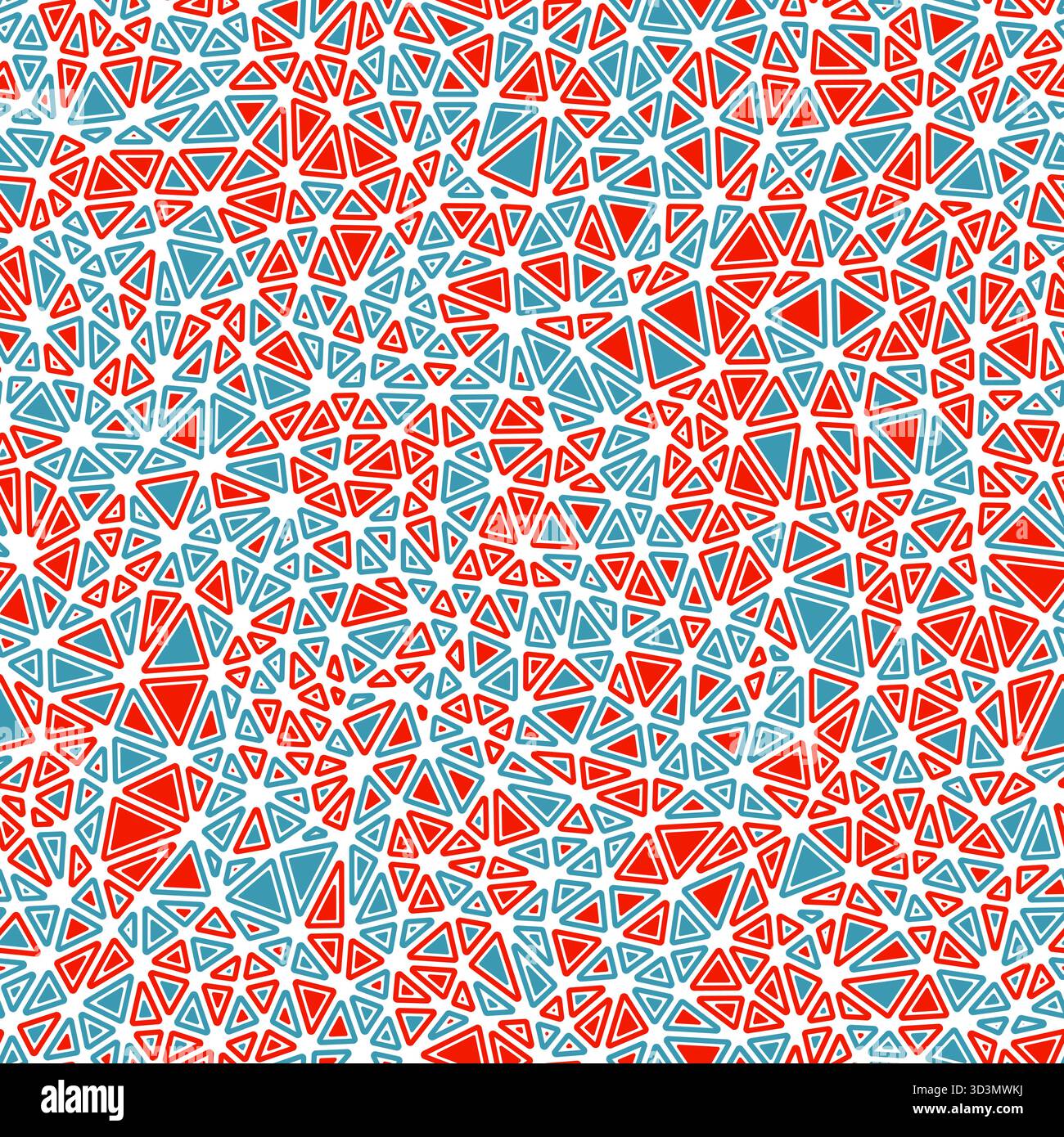 Pattern of triangle shapes. Rounded solid shapes in frames. Small triangle size. Multicolored style. Repeatable pattern. Amazing vector tiles. Stock Vector