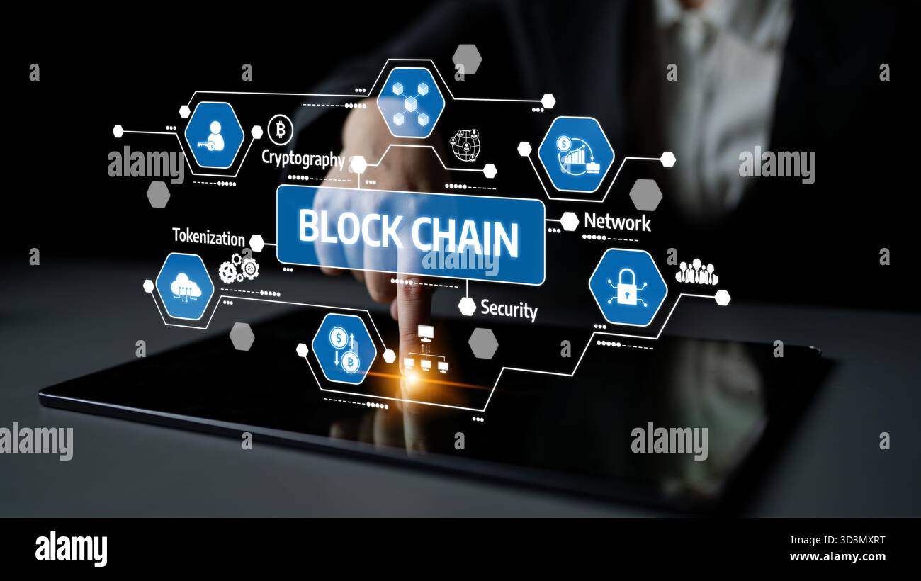 Blockchain distributed ledger technology bitcoin hi-res stock photography  and images - Page 3 - Alamy