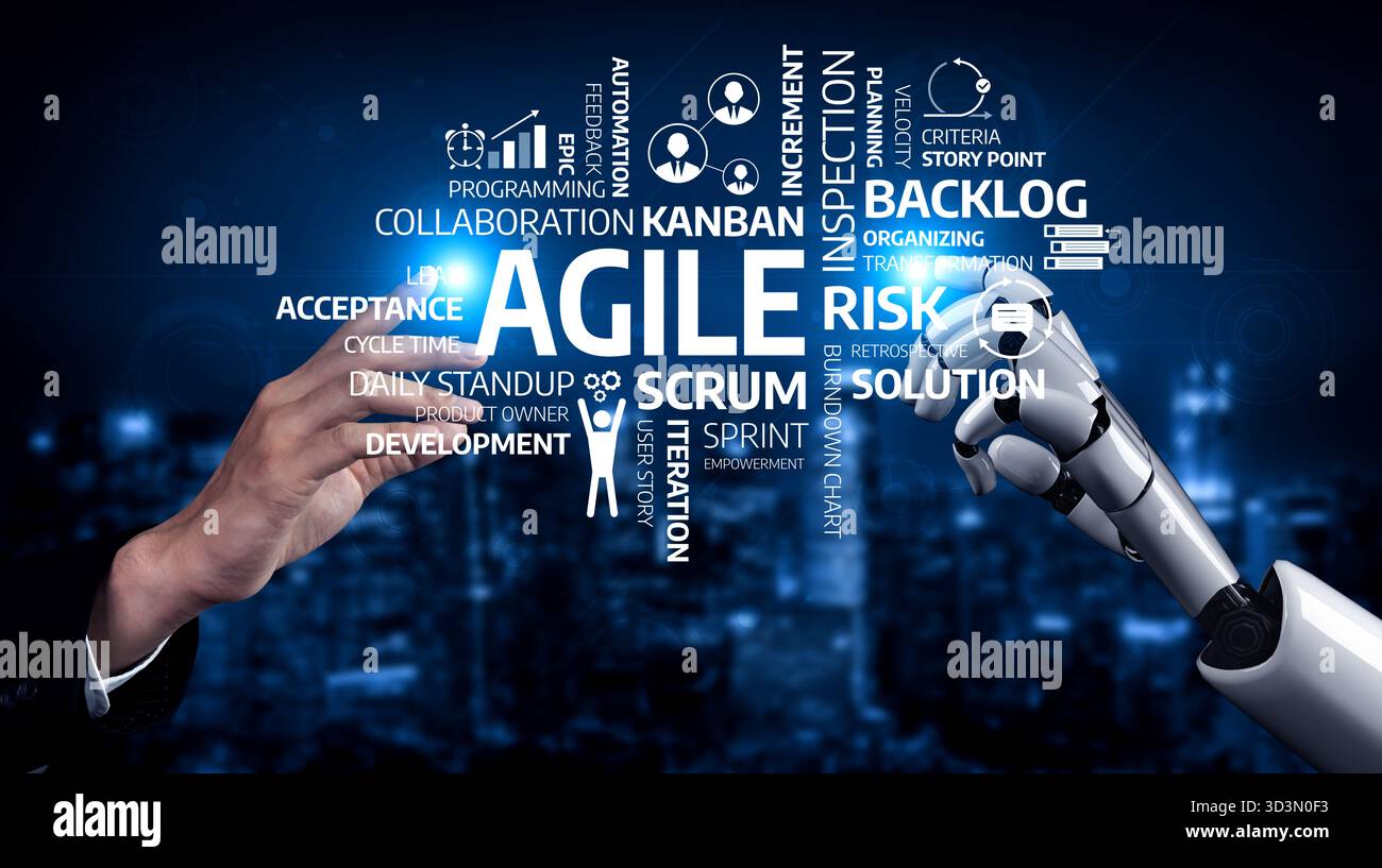 Visual representation of Agile methodologies with human and robotic ...