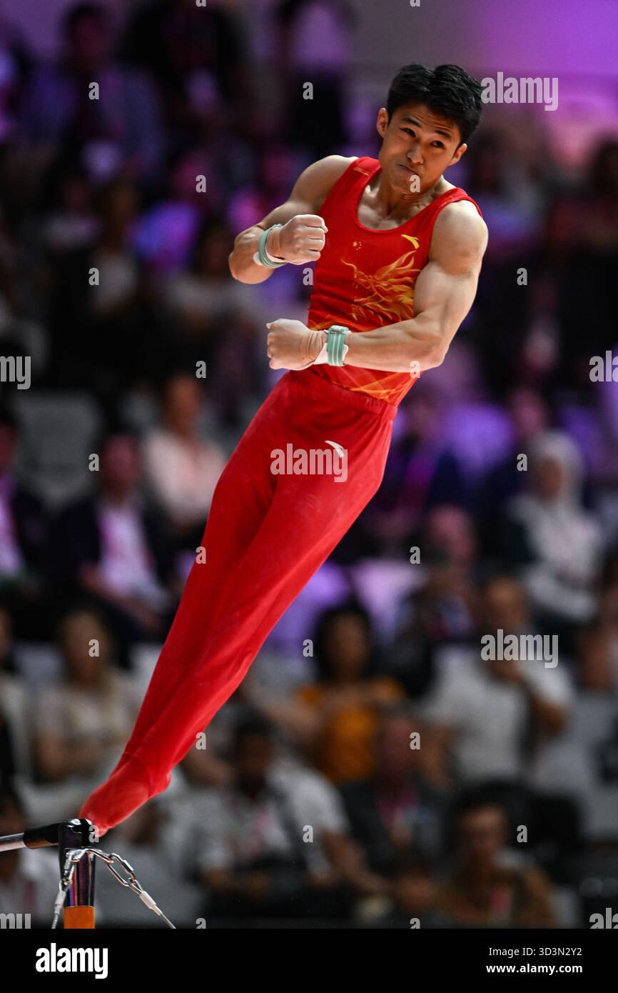October 25, 2025, Jakarta, Indonesia: CONG SHI competes on the high bar ...
