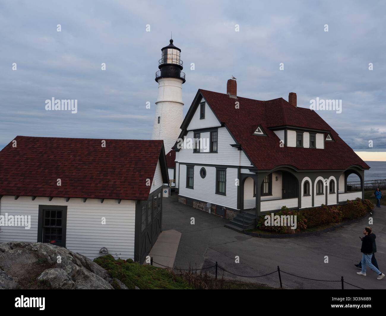 October Lighthouse Portland Head Light a historic lighthouse in Cape Elizabeth, Maine on ...
