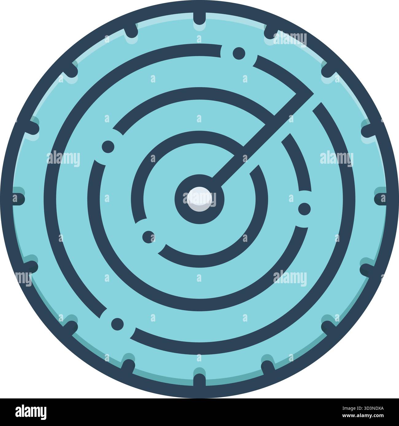 Icon for flight navigation, air guidance Stock Vector
