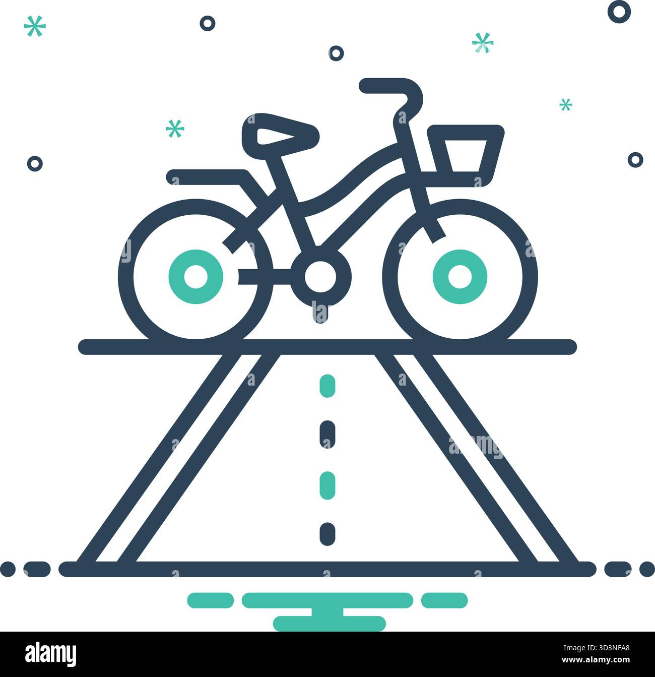 Cycleway cycle lane Cut Out Stock Images & Pictures - Alamy