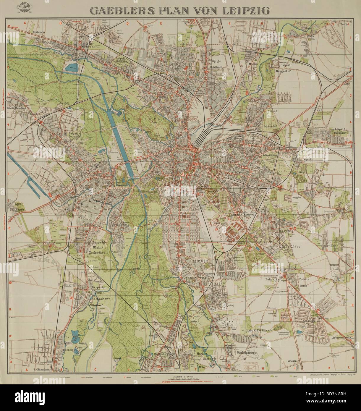 Map of leipzig hi-res stock photography and images - Alamy