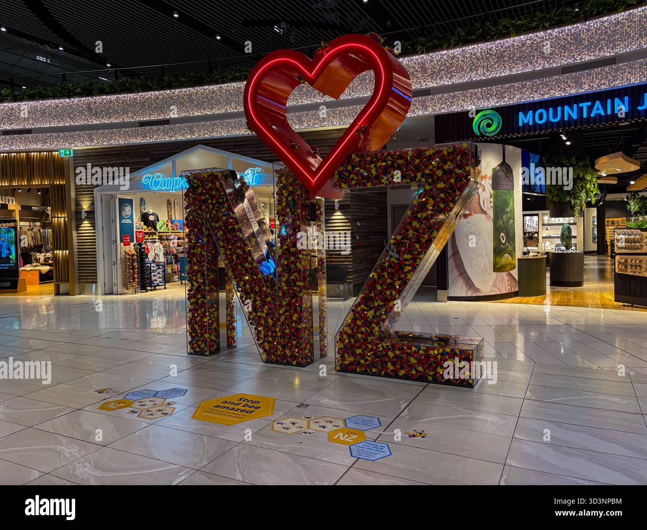 Auckland Airport features a large 