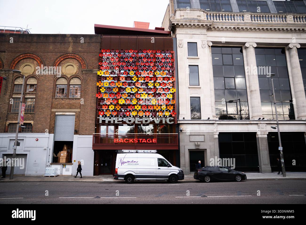 A general view of the new backstage building at The Old Vic Theatre ...