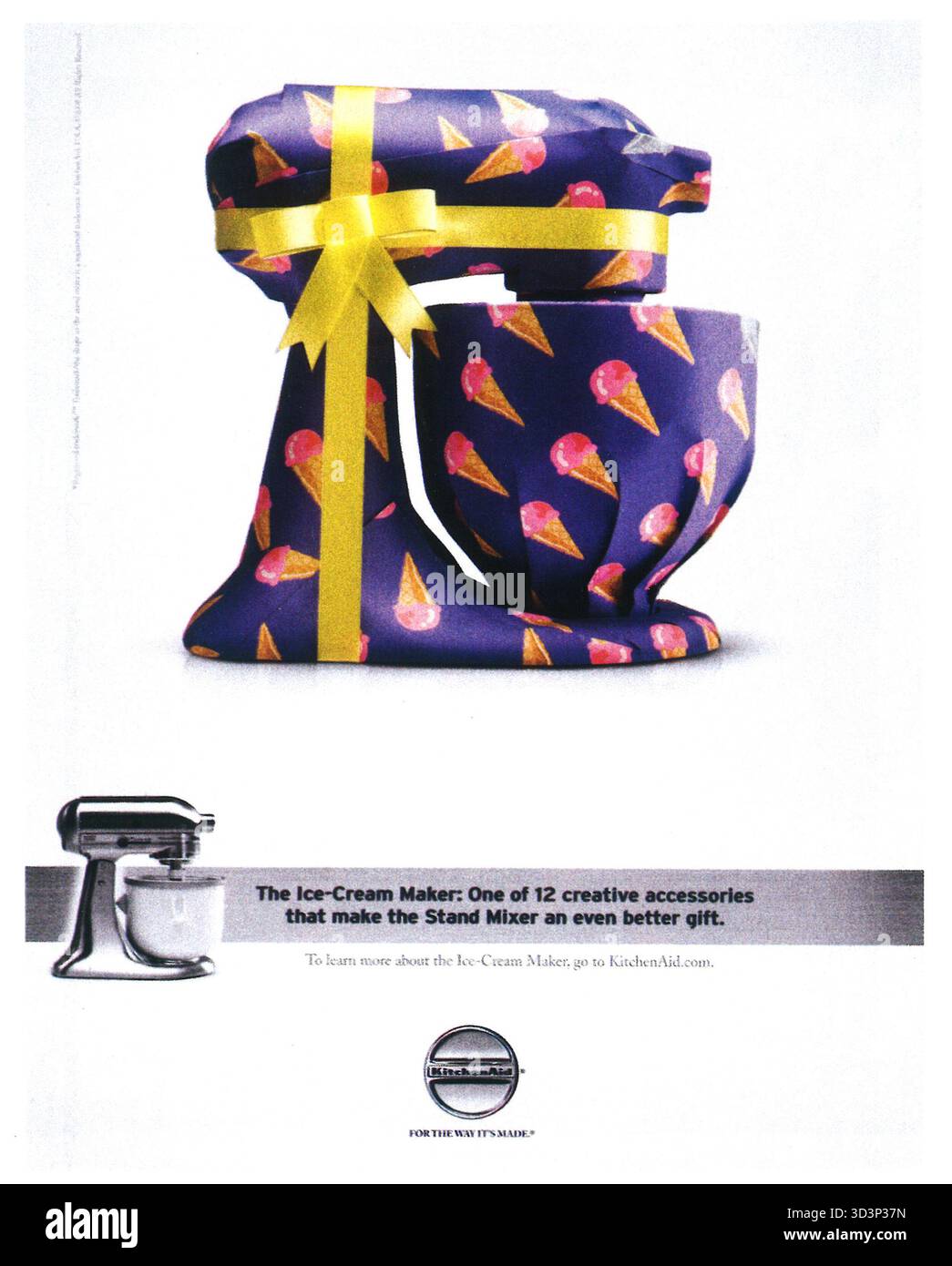 2008 KitchenAid Ice Cream Maker Attachment ad Stock Photo