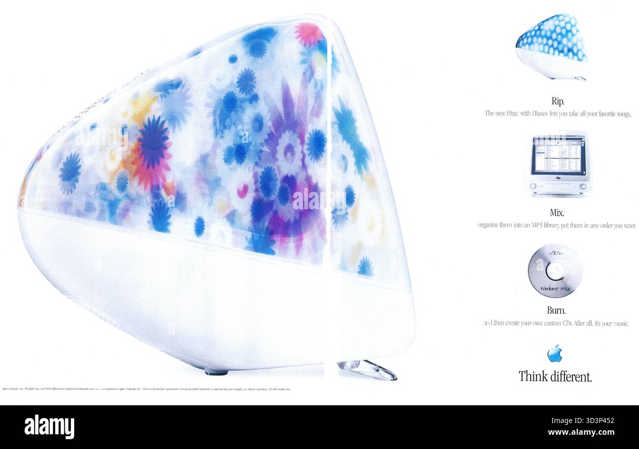 Compact Computer 2001 2001 Apple iMac G3 computer ad,