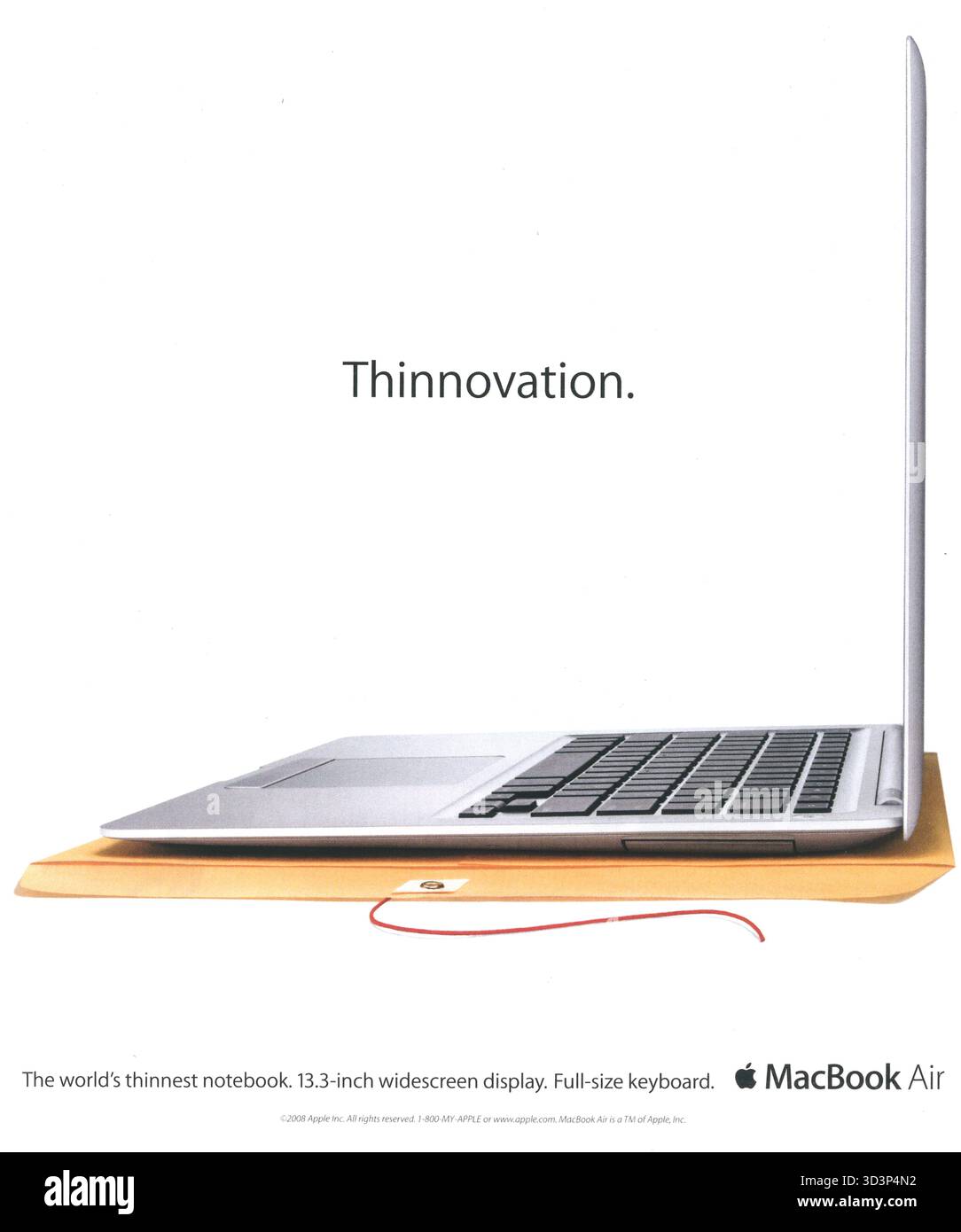 2008 MacBook Air ad, "Thinnovation" Stock Photo