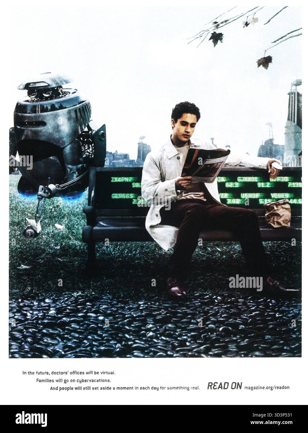 2005 magazine.ord ad. "Read on" Stock Photo