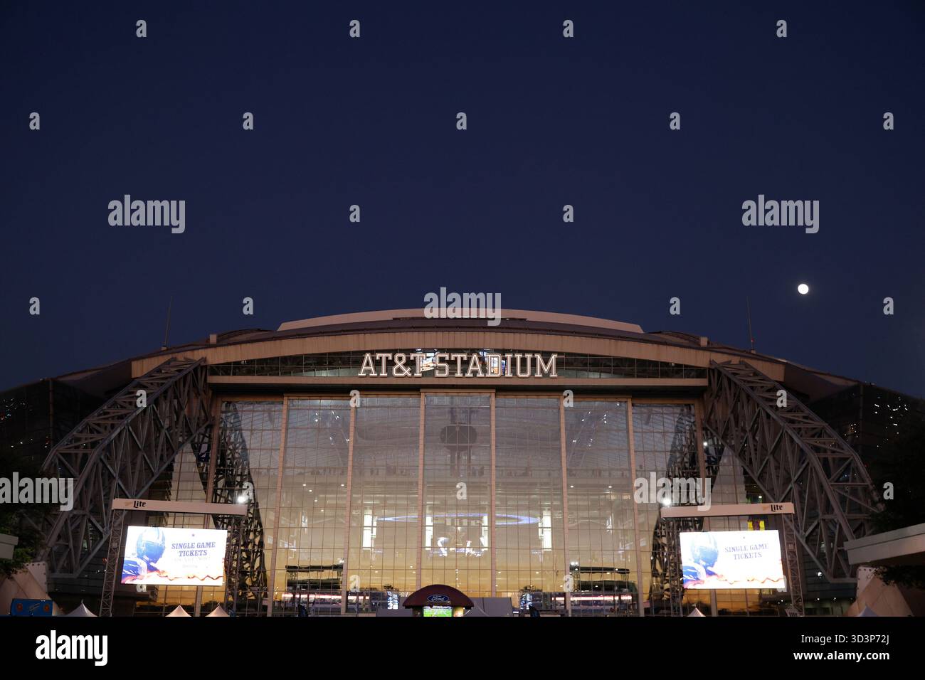 AT&T Stadium seen in a general view outside at dusk before a NFL ...