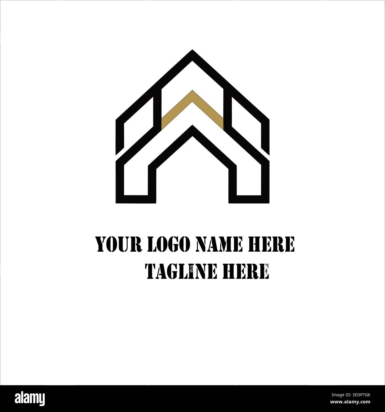 "Minimalist real estate logo design, abstract building and home shape ...