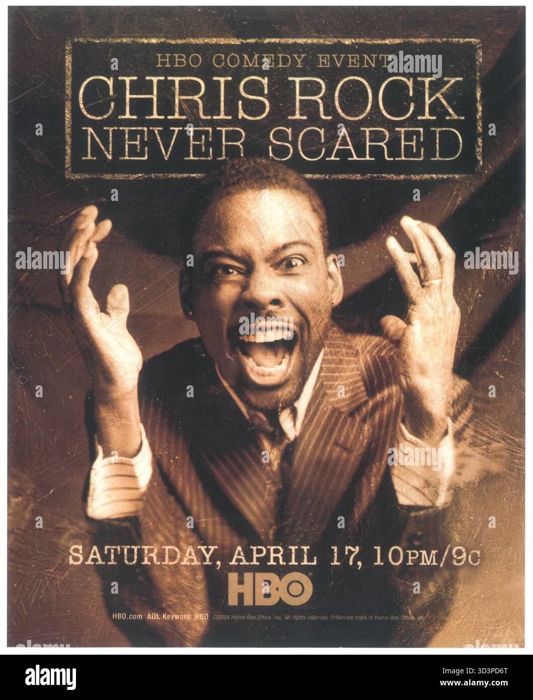 2004 Chris Rock: Never Scared stand-up comedy special premiered on HBO on April 17 Stock Photo