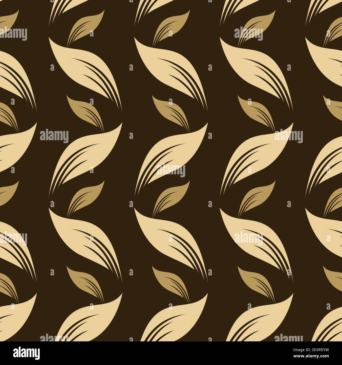 Leaves Seamless Pattern Design Vector Stock Vector