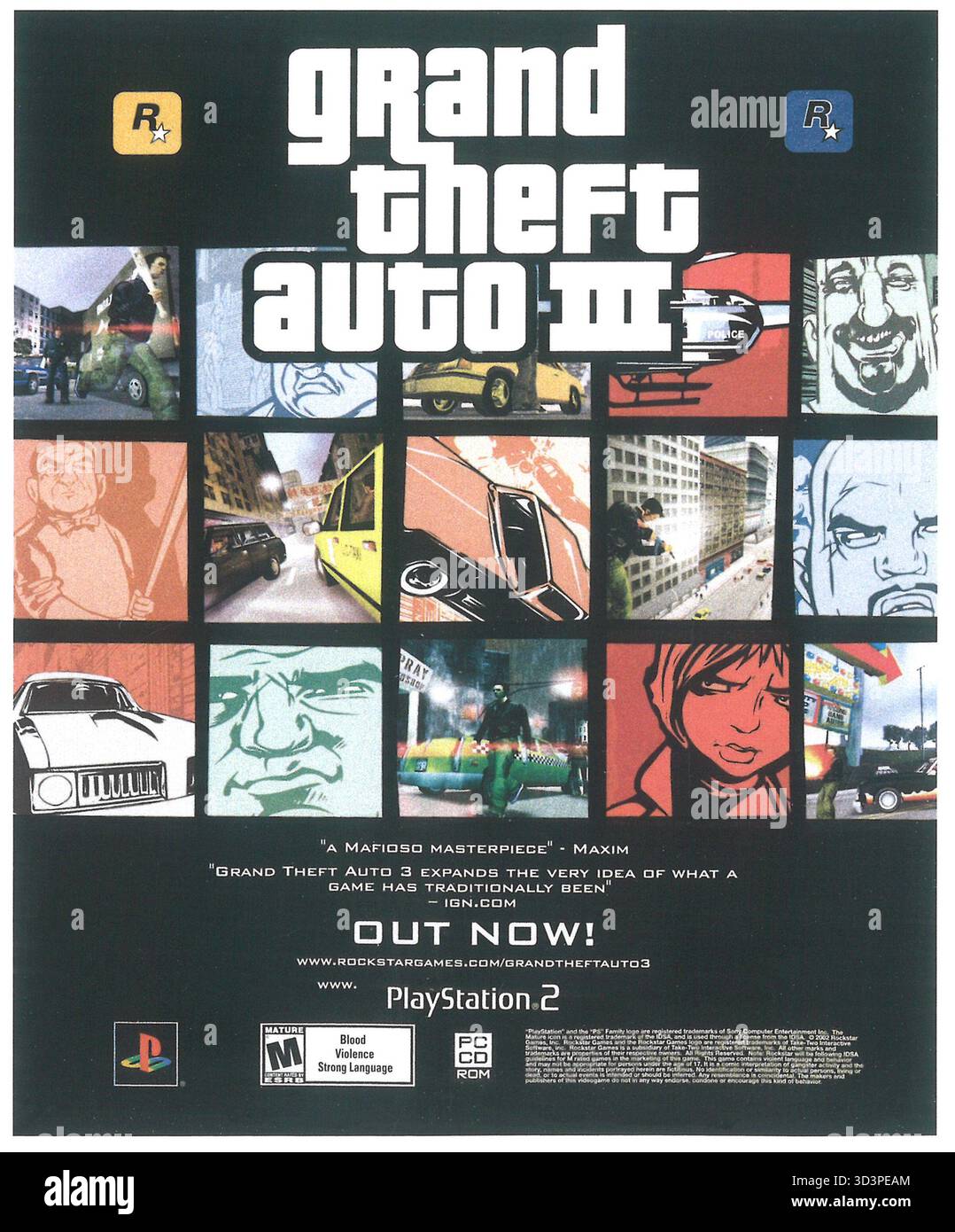 2002 Grand Theft Auto III video game ad Stock Photo