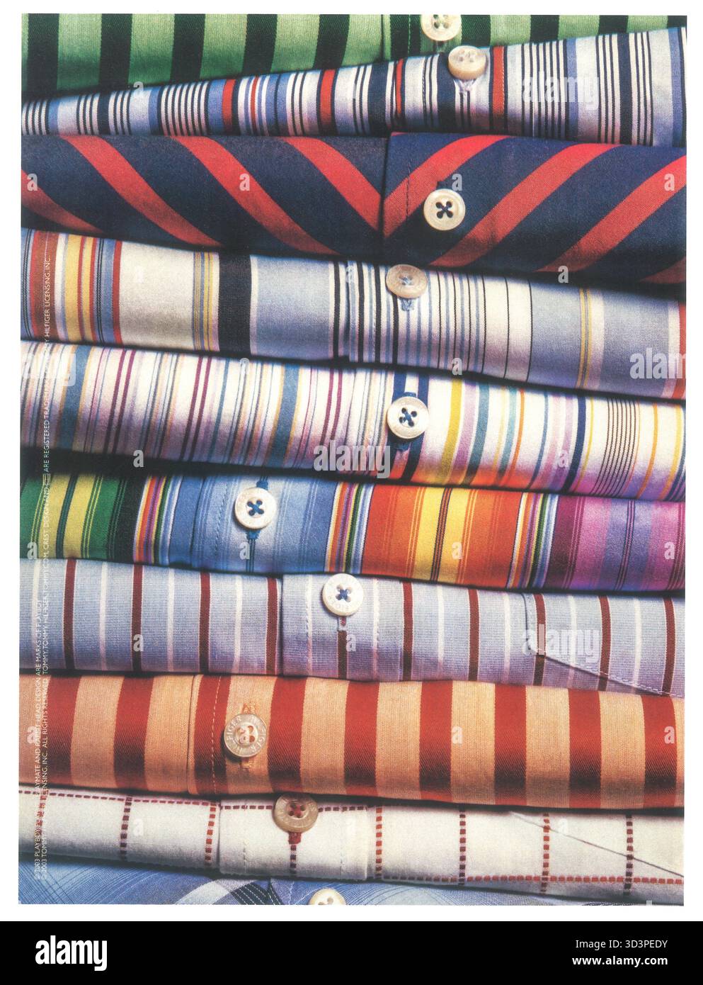 2003 Tommy Hilfiger shirts ad, Stock Photo