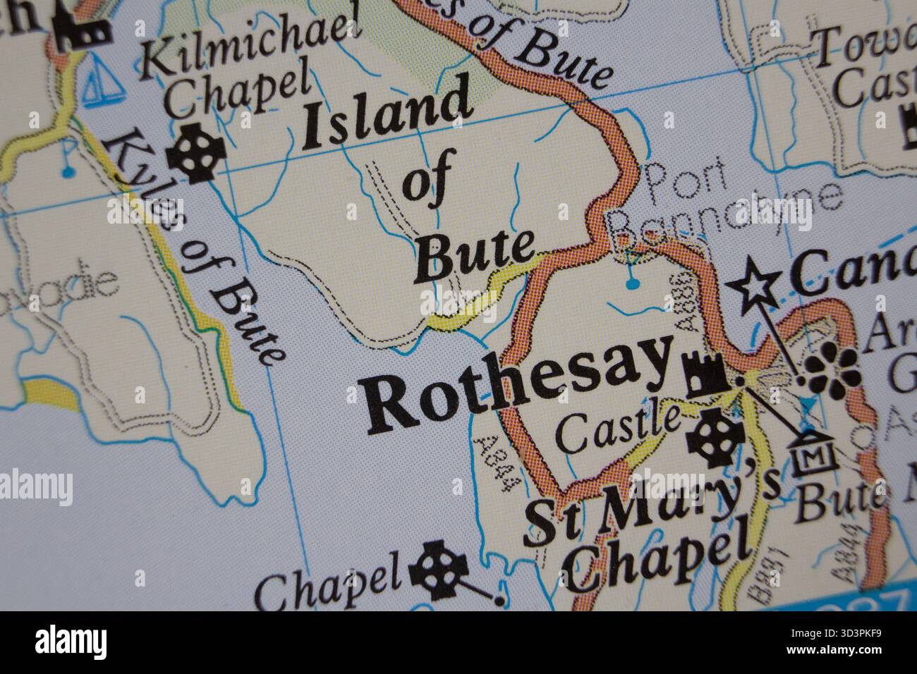 Rothesay Map Rothesay map hi-res stock photography and images - Alamy