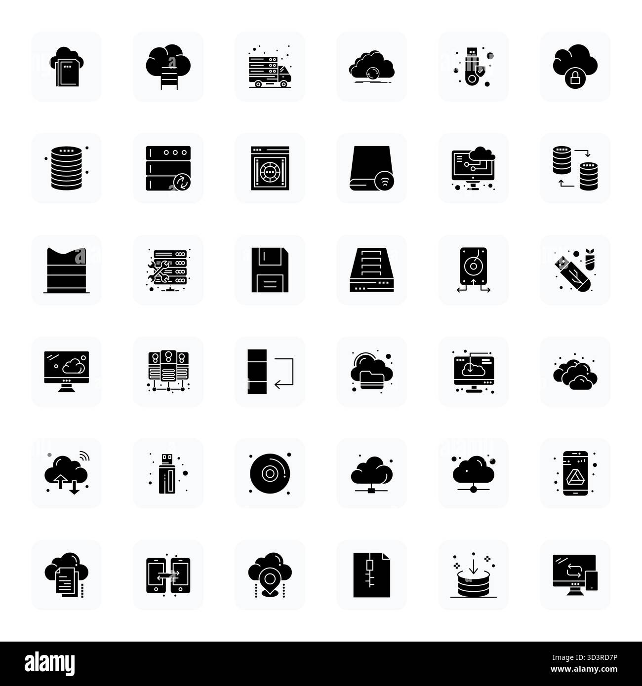 This Backup vector icon pack includes 36 Filled designs in 64x64 Editable format, perfect for enhancing digital interfaces. Stock Vector