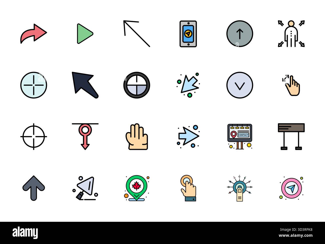 Transform your designs with 24 Line Filled vector icons themed around ...