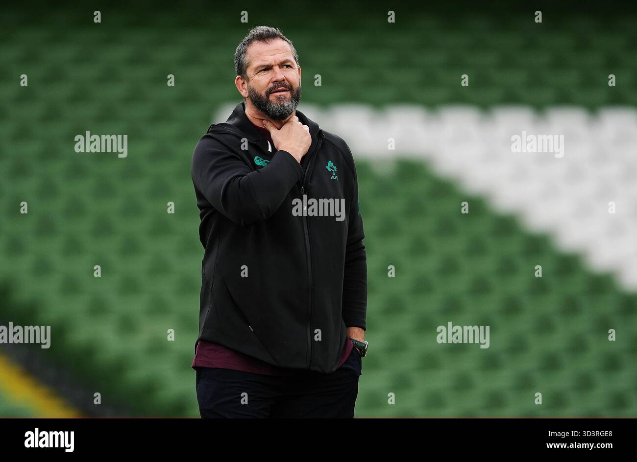 Farrell Coach Ireland head coach Andy Farrell during the captain's run at the Aviva ...