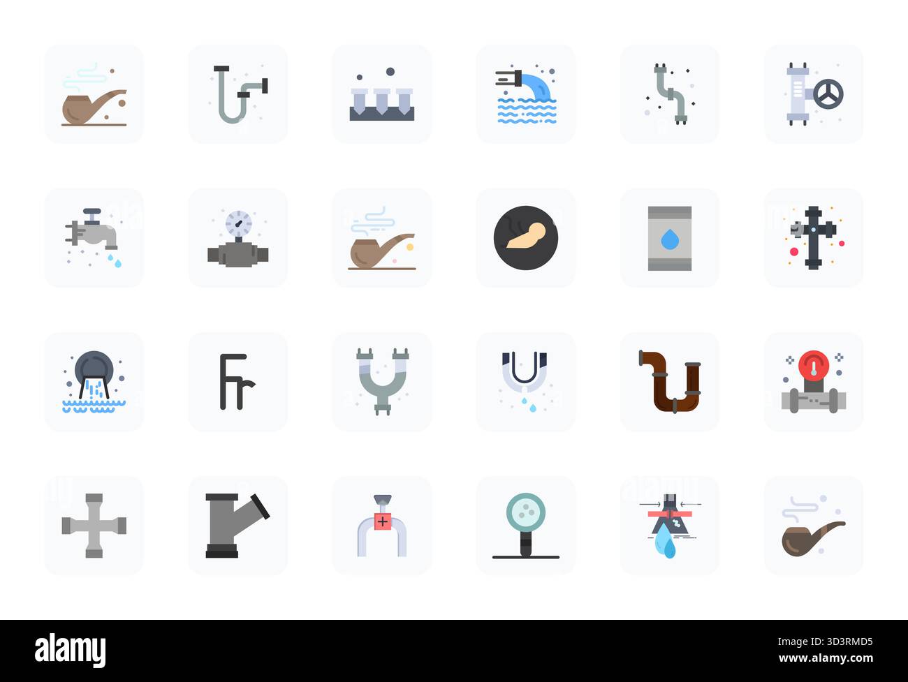 Unlock 24 Flat Editable vector icons inspired by Pipe, optimized in ...