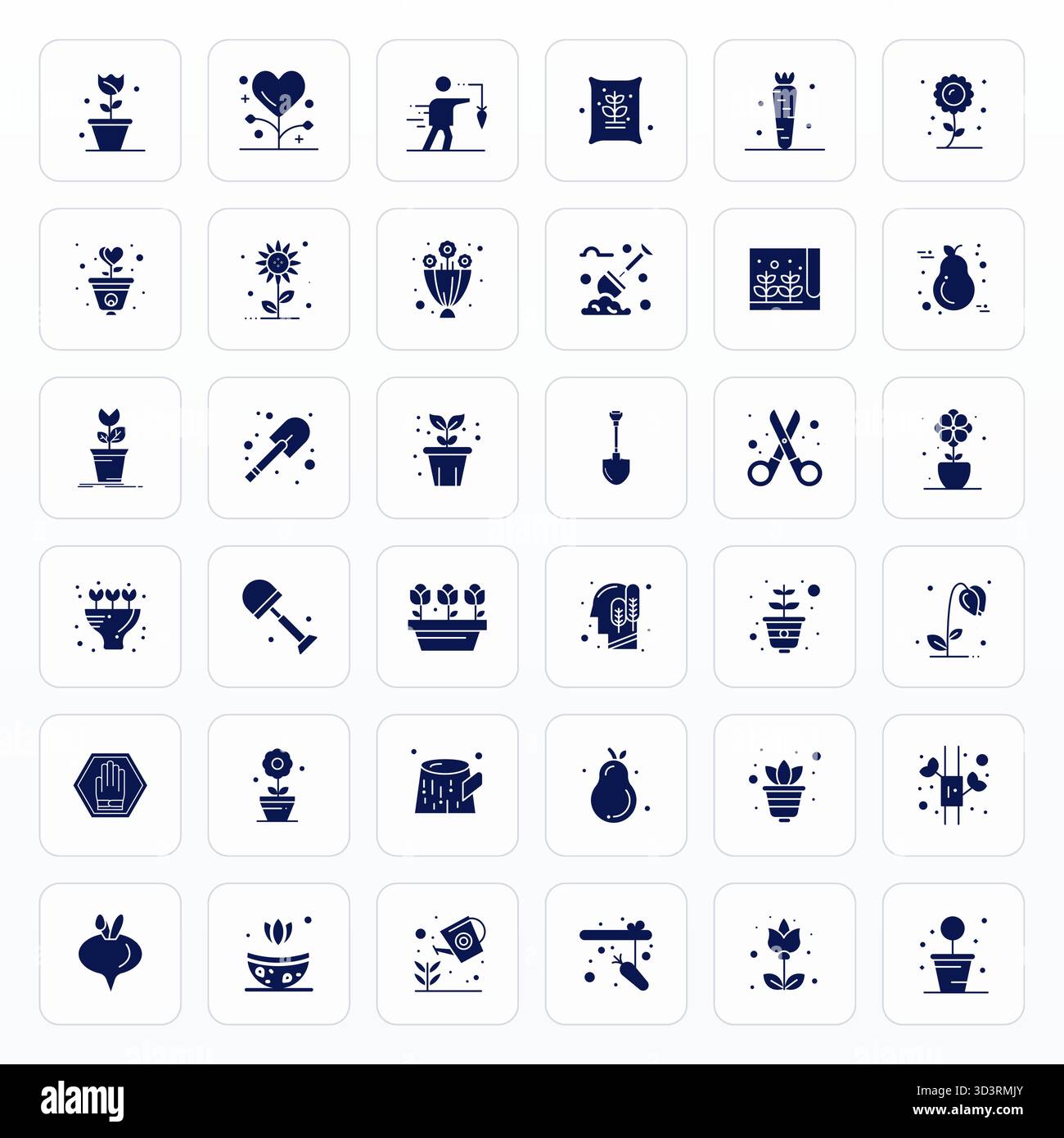 Premium collection of 36 Glyph vector icons for Gardening, meticulously ...