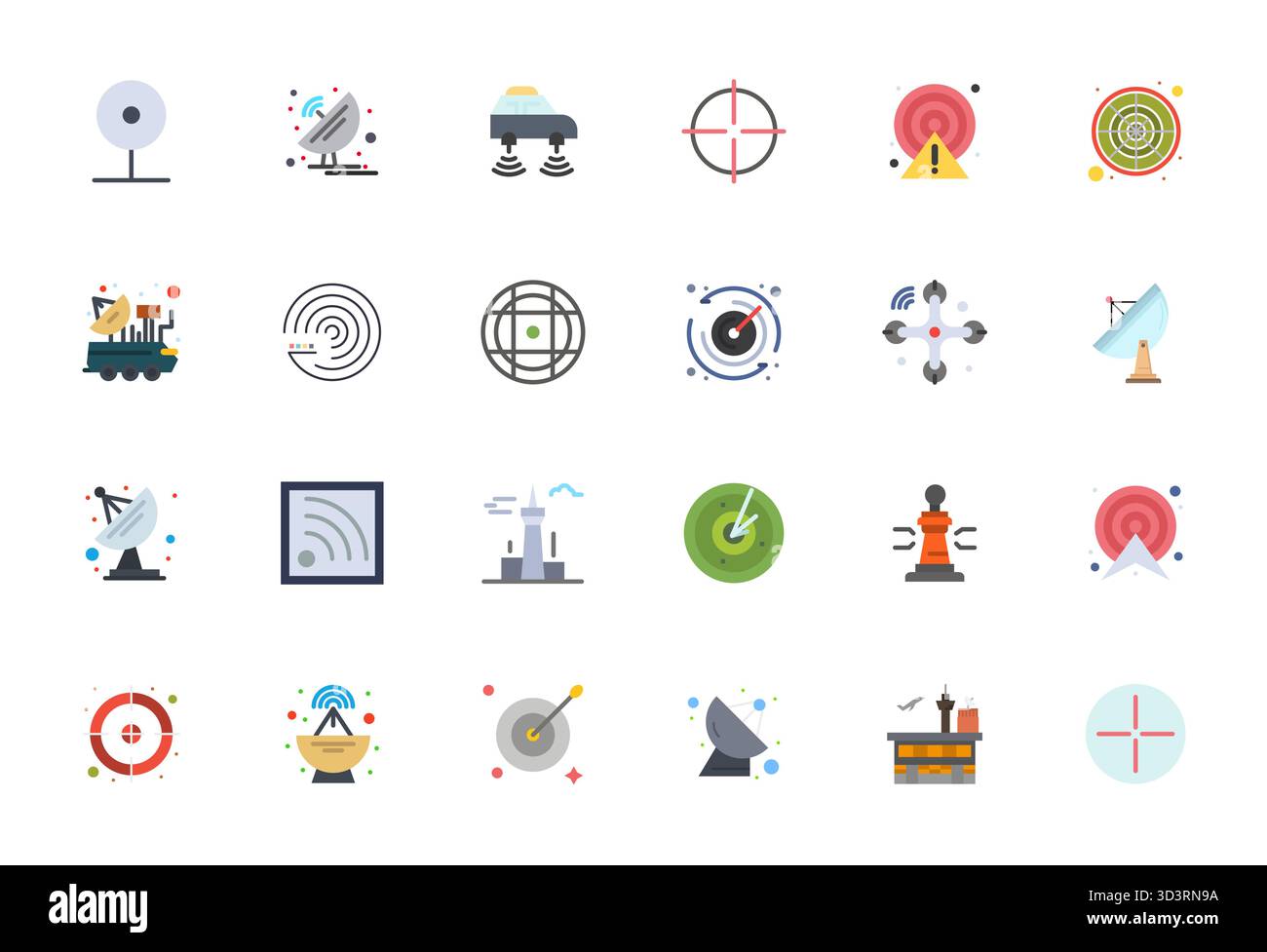 Exclusive collection of 24 Flat vector icons for Radar, developed with ...