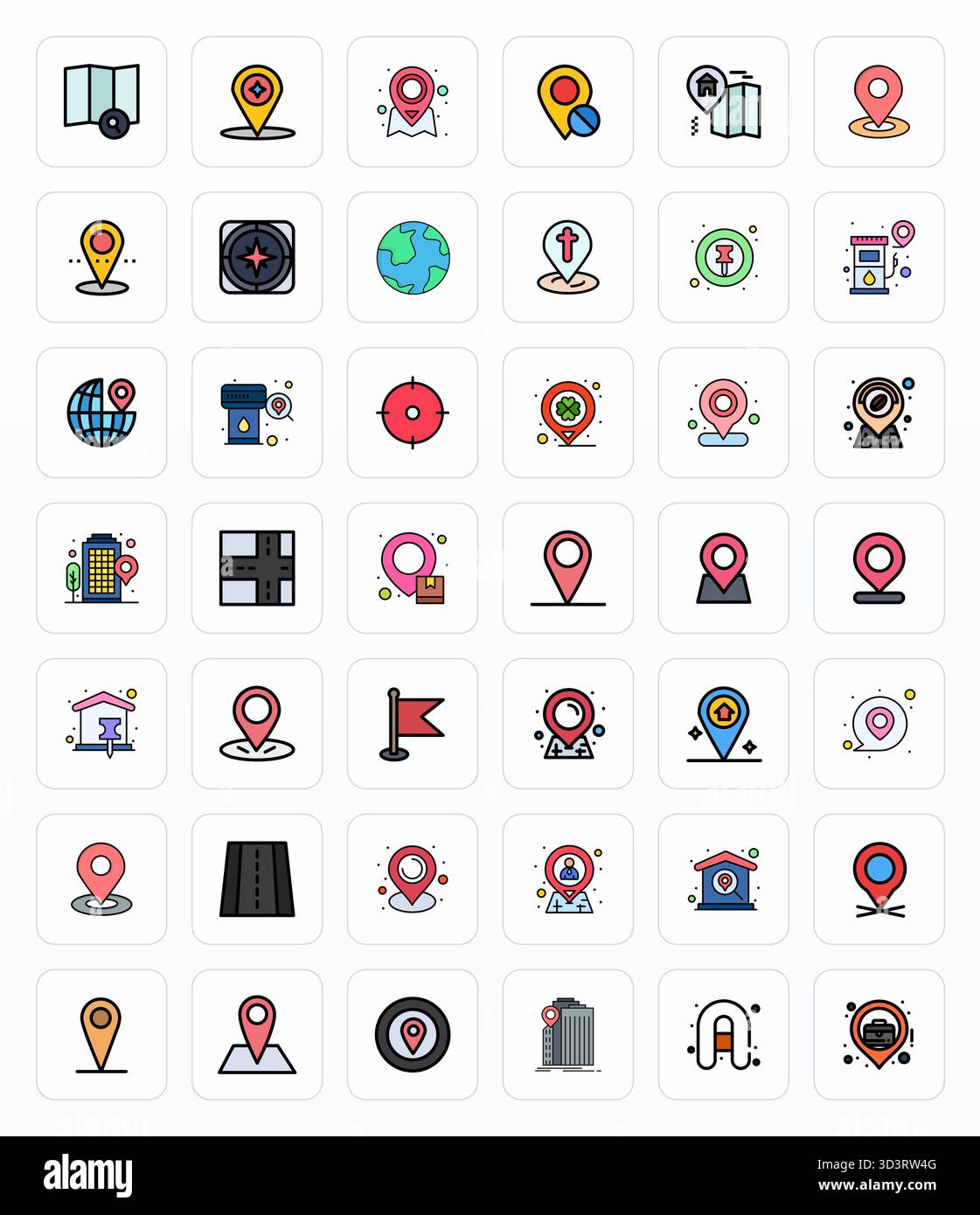 Innovative pack of 42 vector icons themed around Map Marker, showcasing ...