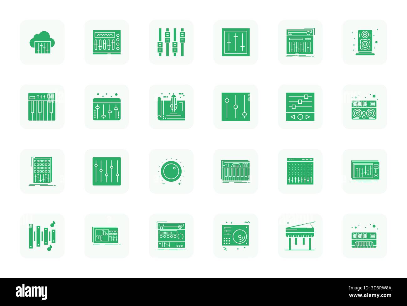 Exceptional collection of 24 Filled vector icons for Soundboard ...