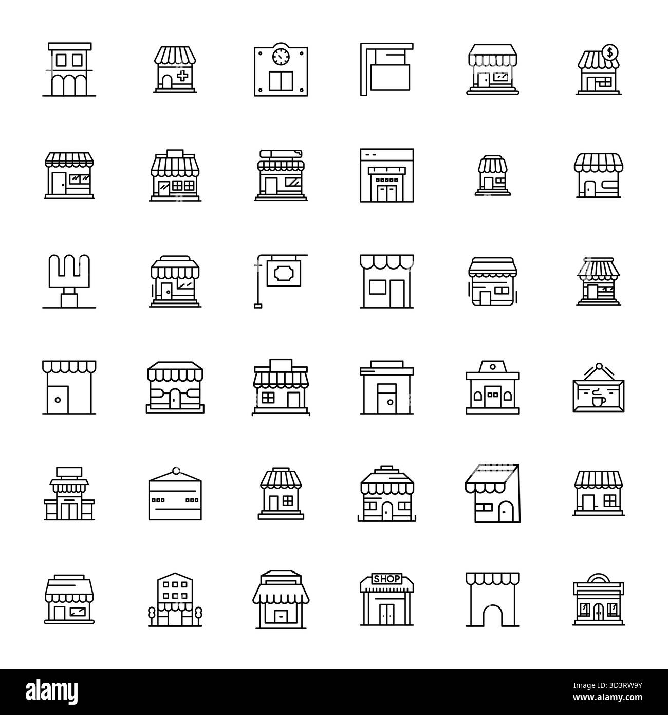 Vintage downtown storefront Stock Vector Images - Alamy