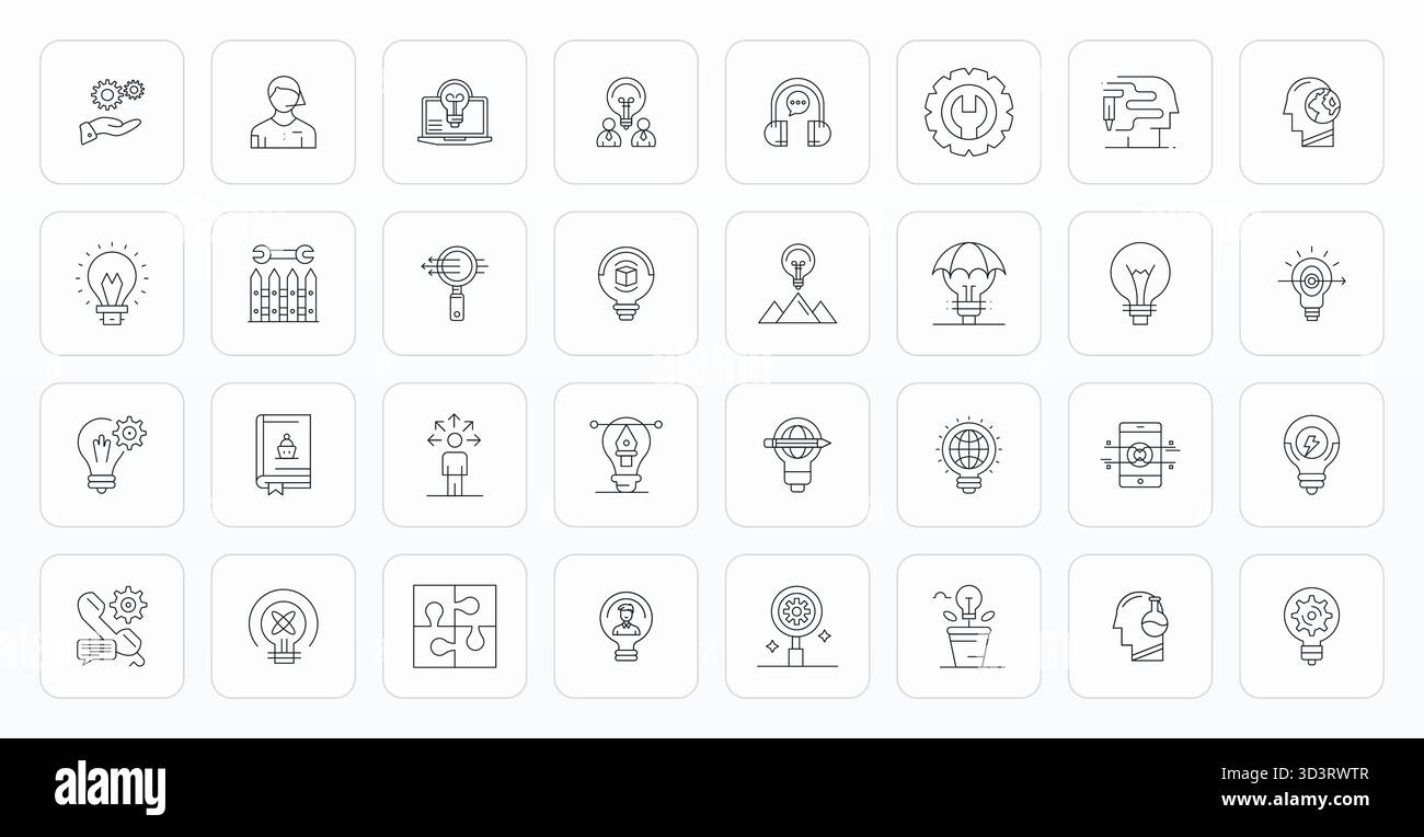 Ultimate collection of 32 vector icons representing Problem Solving in ...