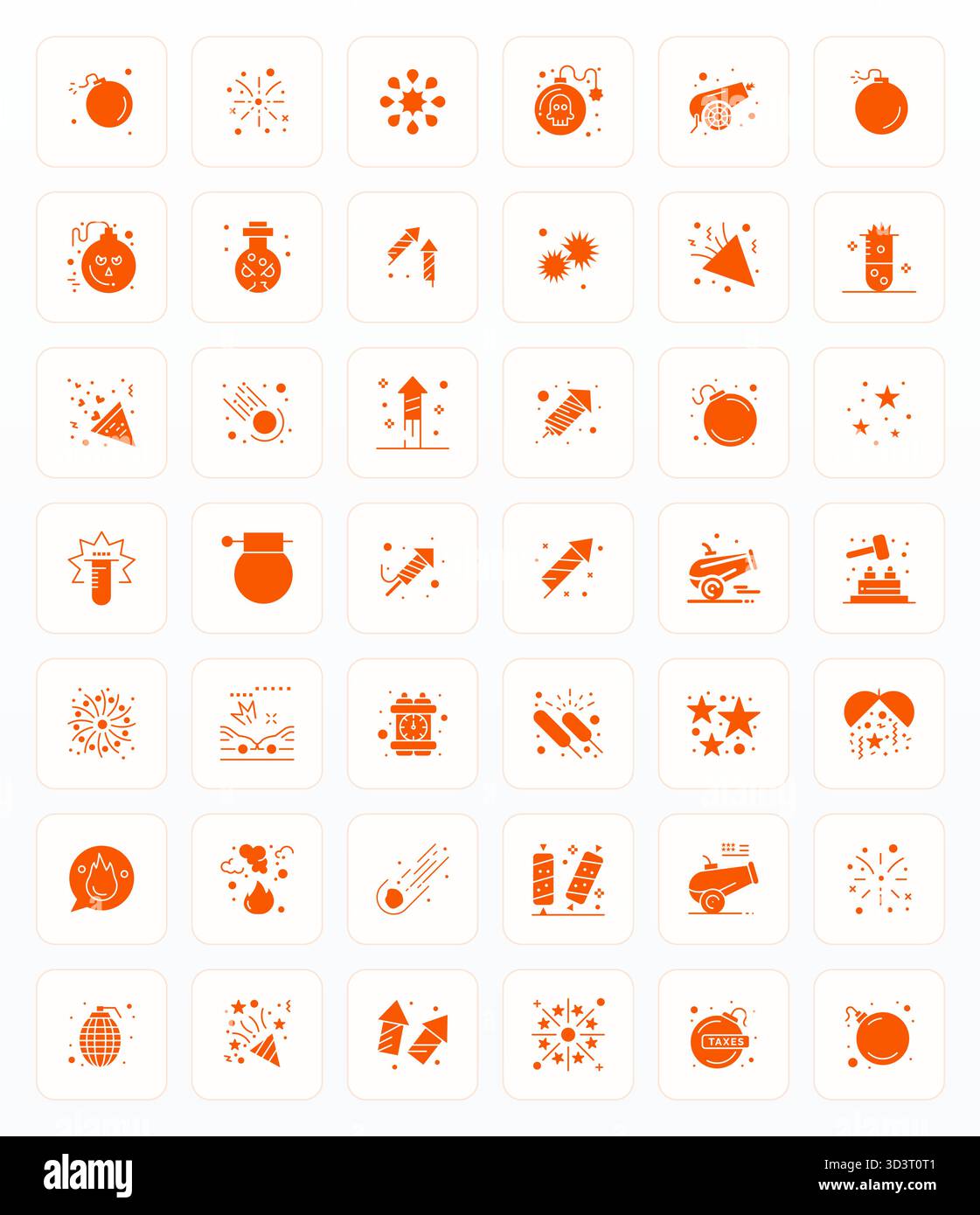 Vector pack with 42 Glyph PIXEL Perfect icons inspired by Explosion ...