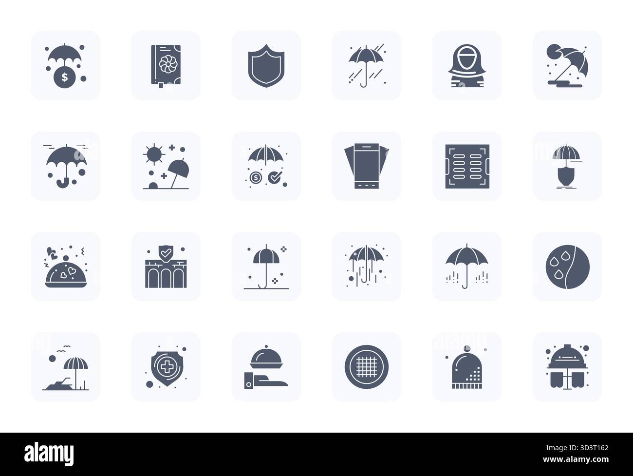 Masterfully created 24 vector icons representing Cover in Filled design ...