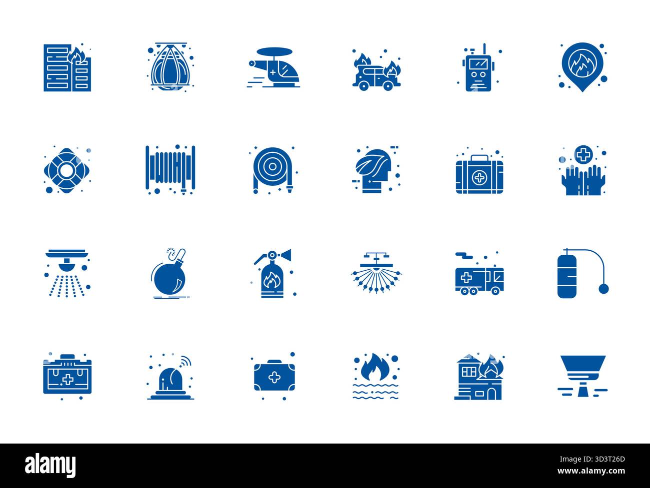 Handcrafted collection featuring 24 Filled vector icons for Emergency ...
