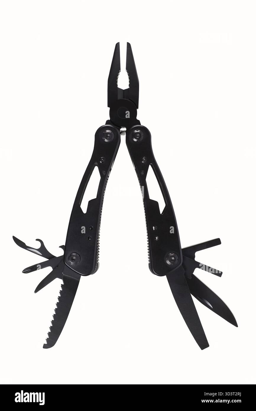 Multi tool isolated on white background Stock Photo