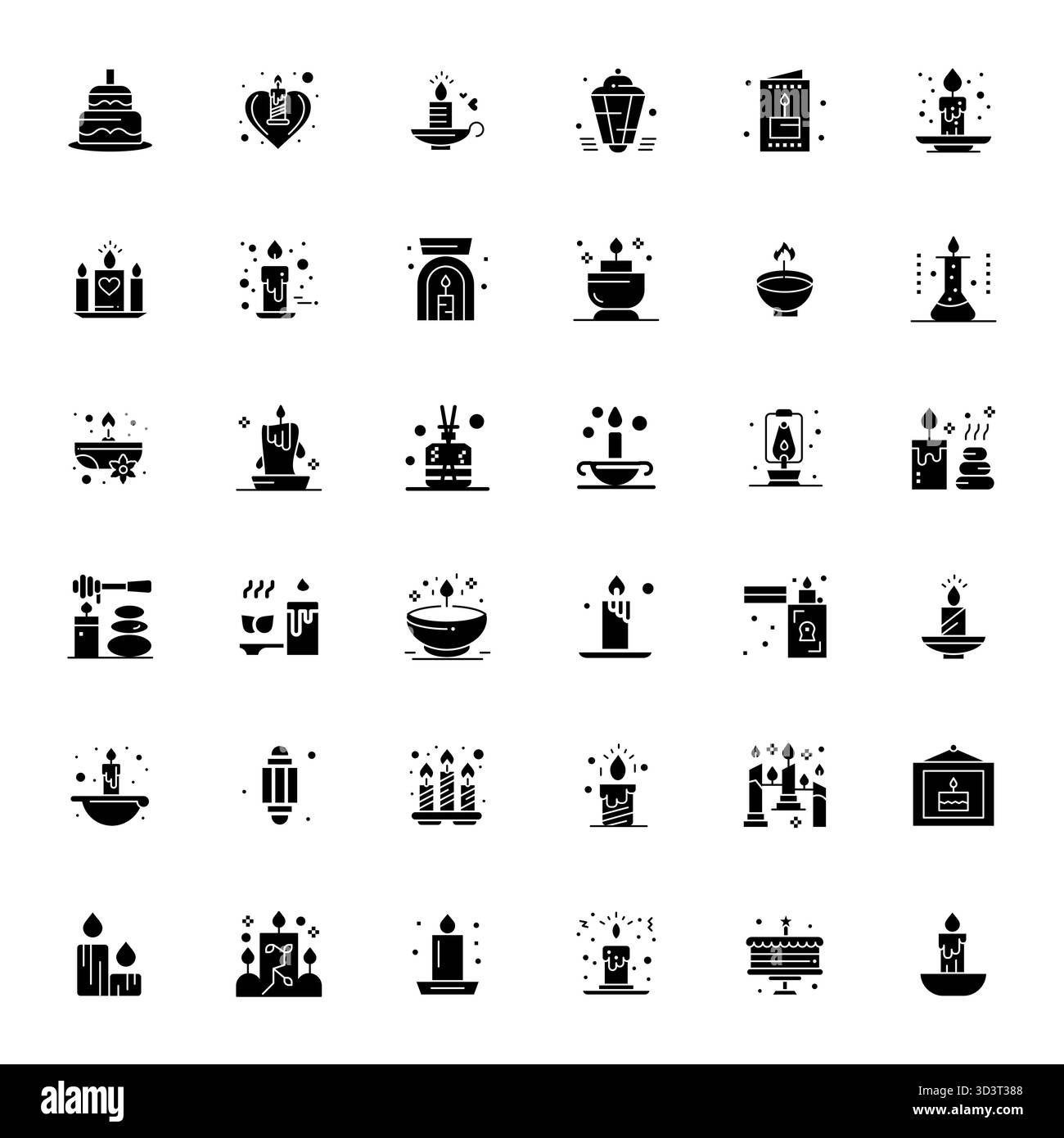 Intelligently designed 36 Editable vector icons inspired by Candle ...