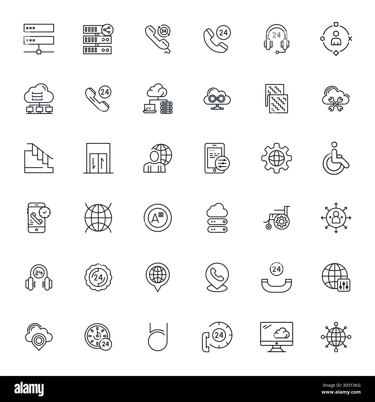 This Accessibility vector icon pack includes 36 Bold Line designs in ...