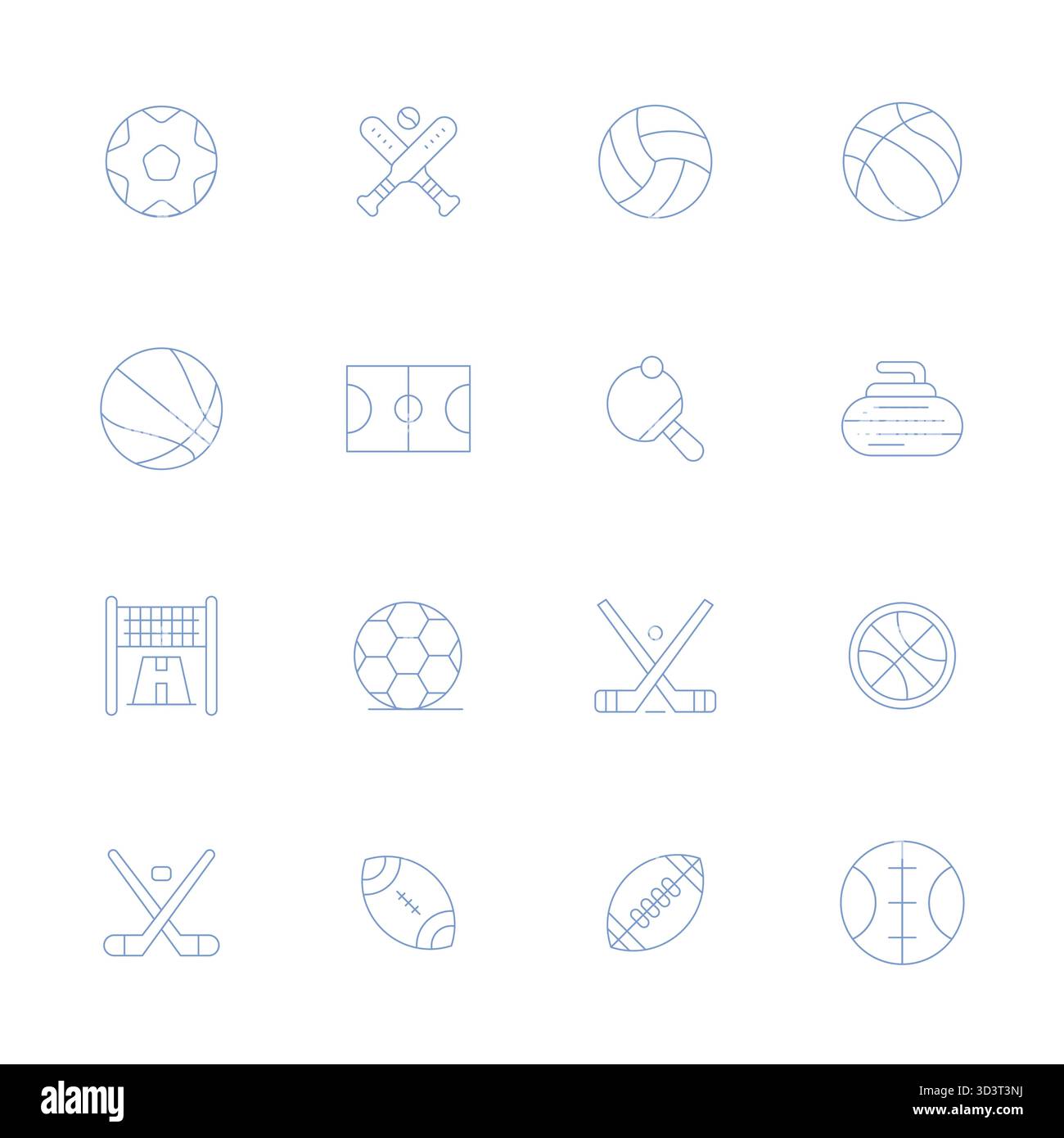 Carefully curated 16 Thin Line vector icons for Team Sport, featuring ...