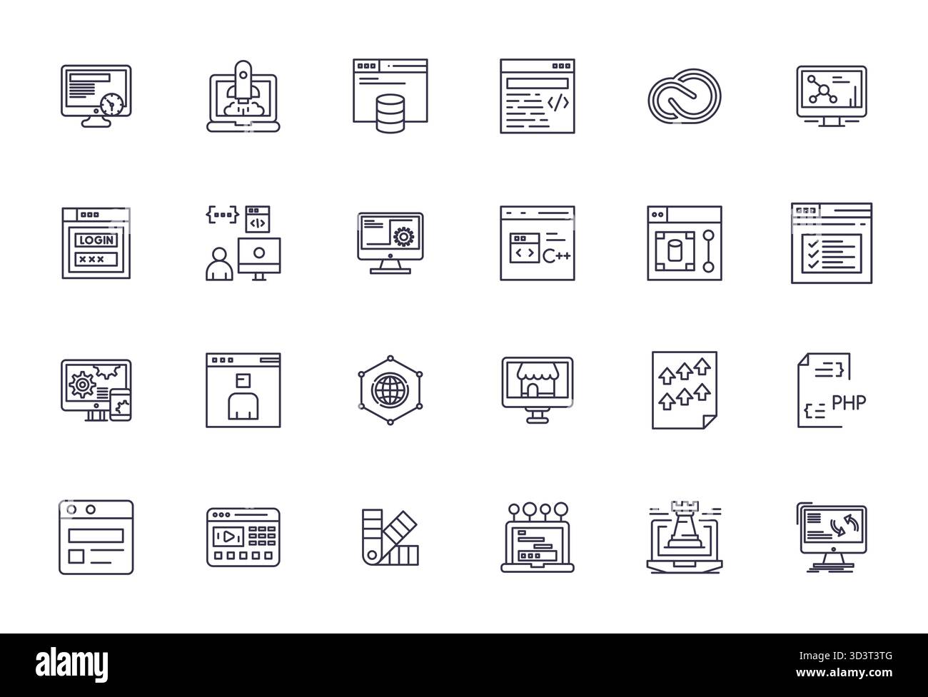 Complete package of 24 vector icons themed around Web Application ...
