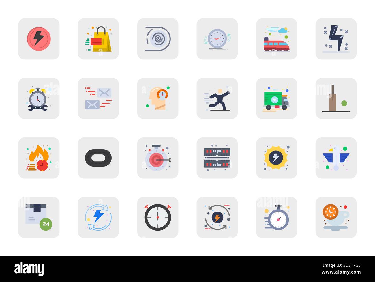 Comprehensive toolkit of 24 vector icons themed around Fast, developed ...