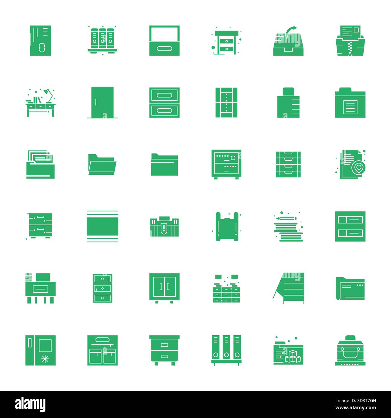 Ultimate collection of 36 vector icons representing File Cabinet in ...