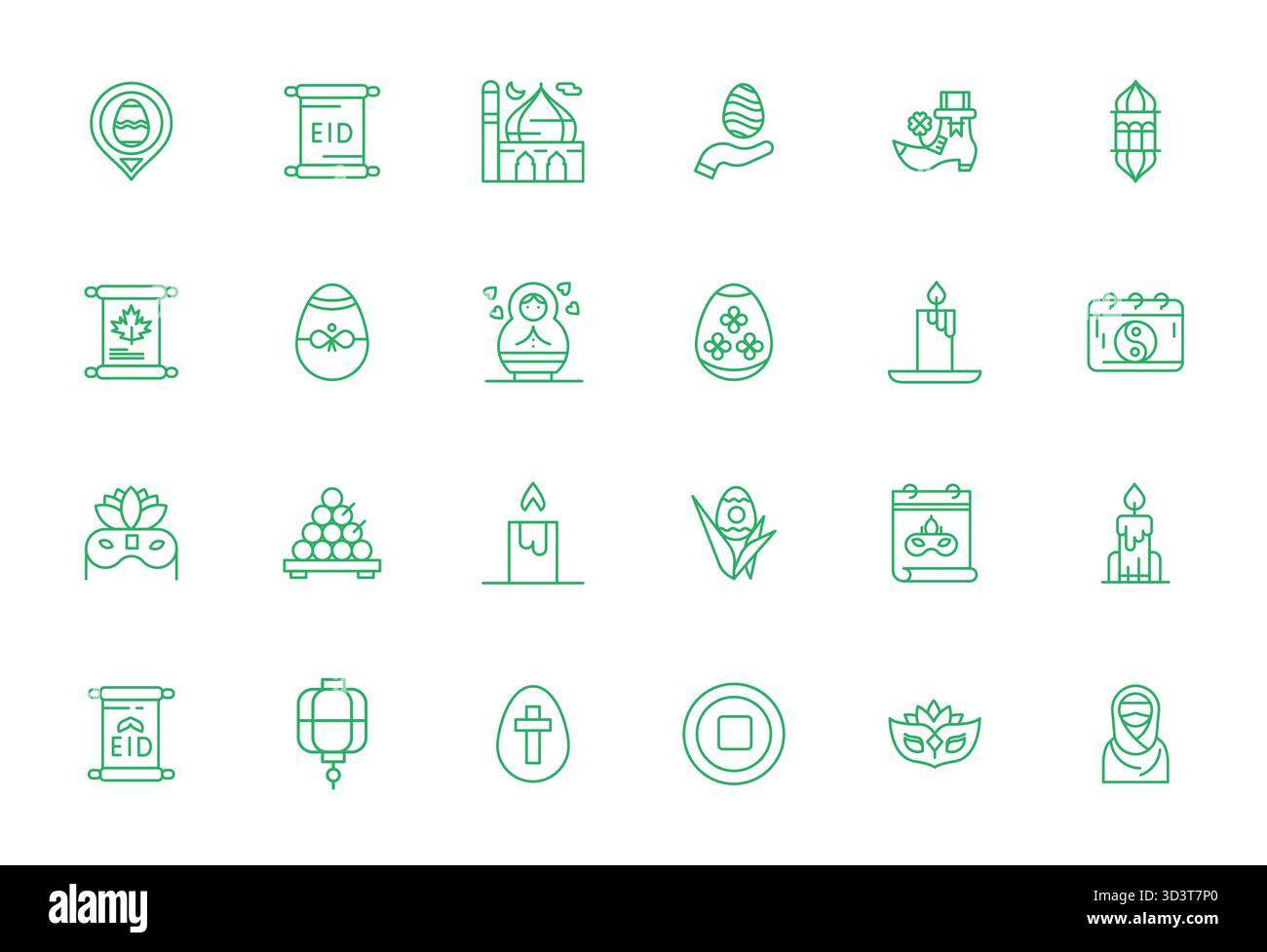 Innovative pack of 24 vector icons themed around Tradition, showcasing ...