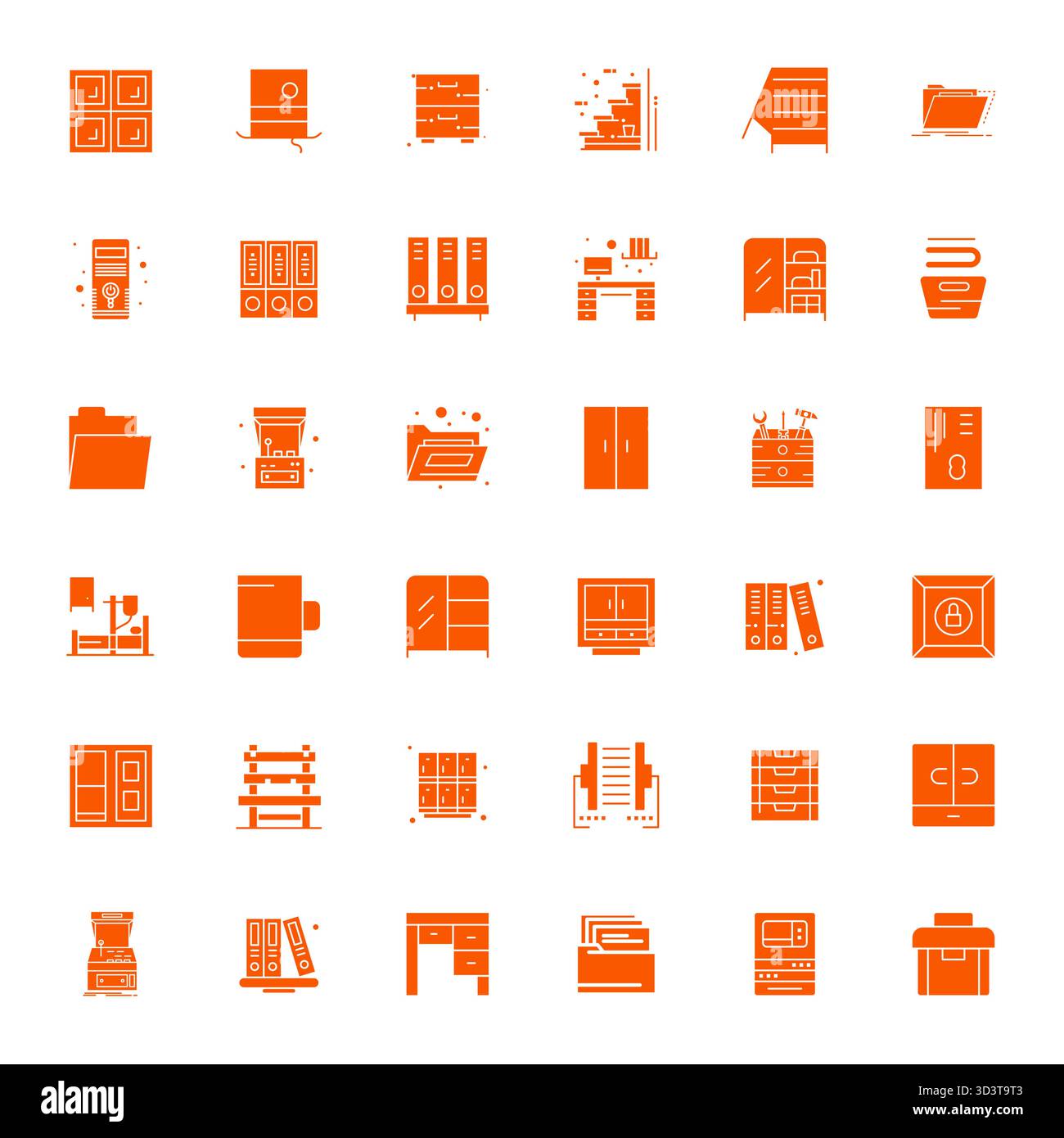 High gloss cabinets Stock Vector Images - Alamy