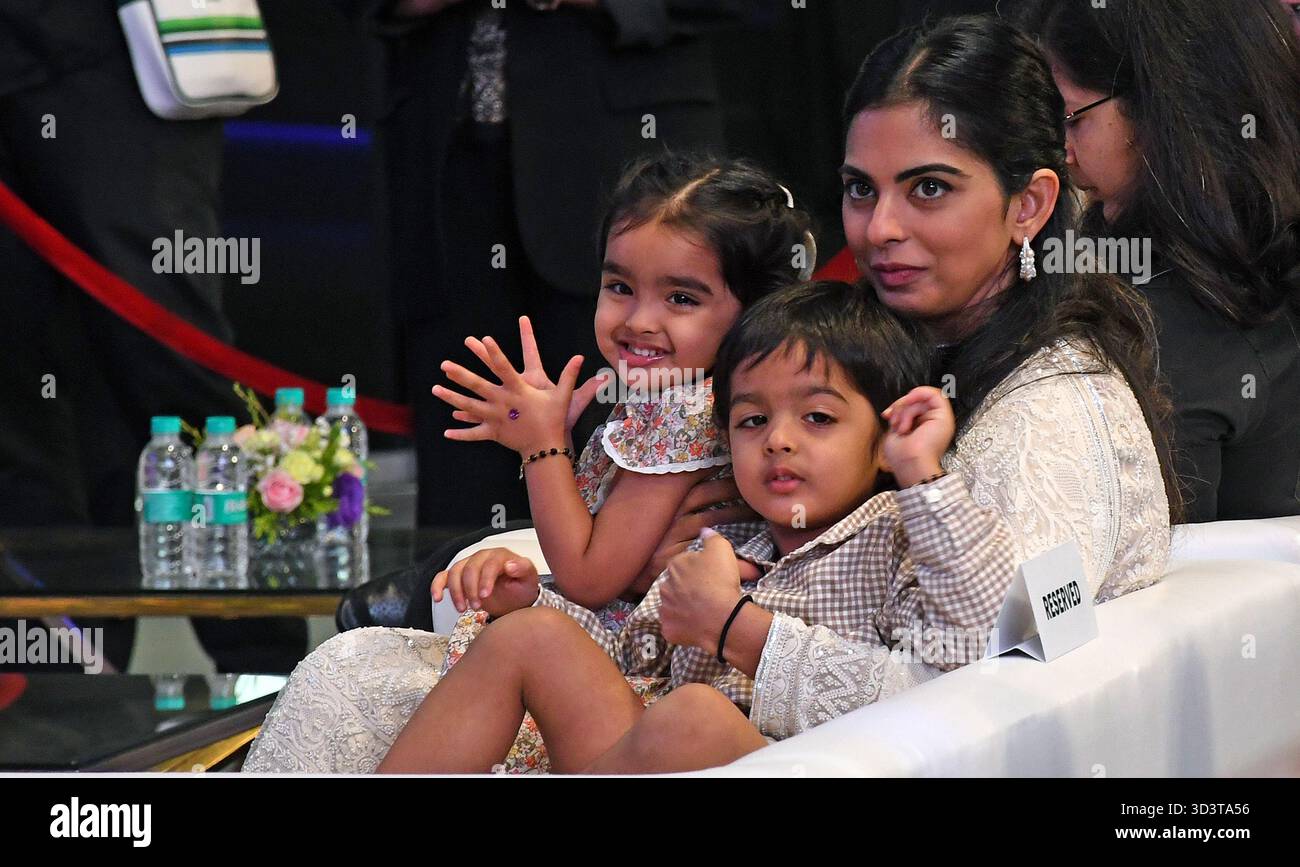 Aadiya and Krishna in the Spotlight: Rare Moments and Photos of Isha Ambani's Children