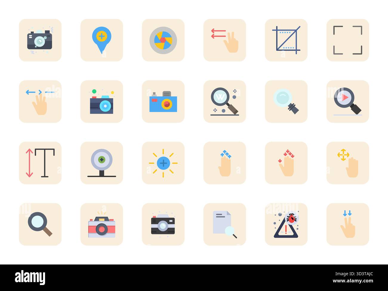 Distinctive pack of 24 Pixel Aligned vector icons inspired by Zoom ...