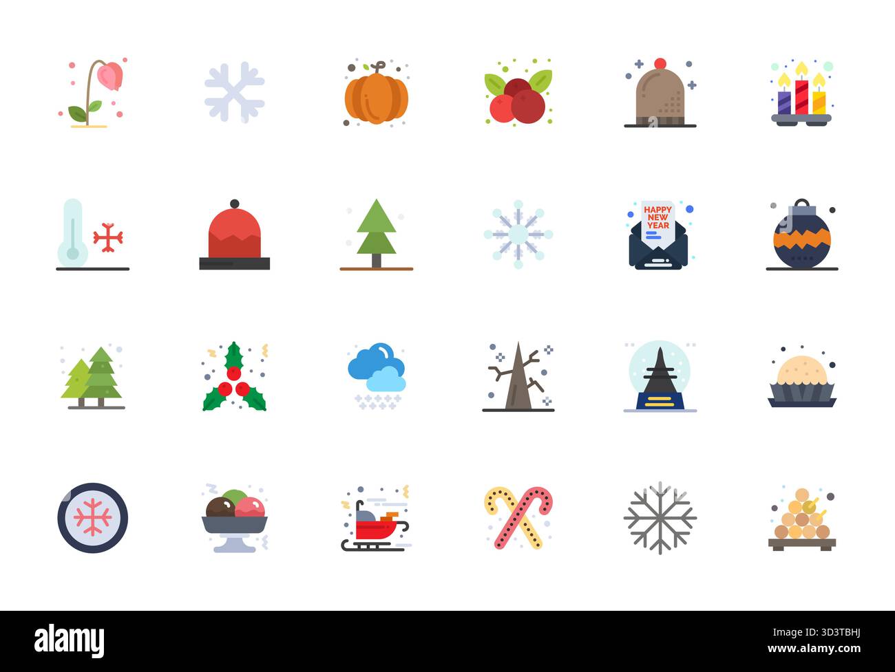 Comprehensive toolkit of 24 vector icons themed around Winter ...