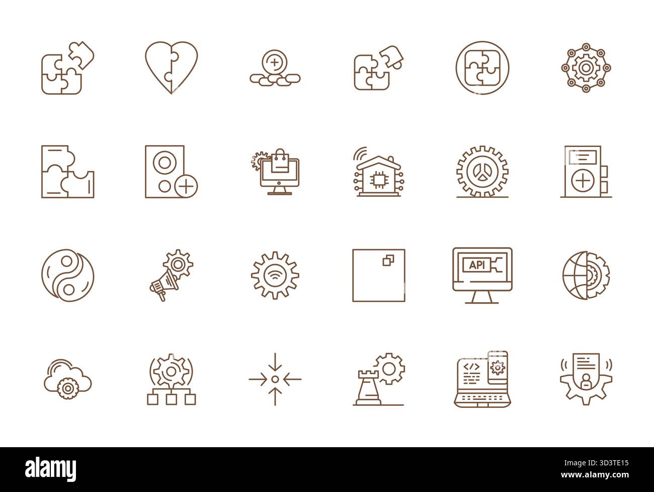 Explore 24 Bold Line Grid Fitted vector icons in High Resolution resolution inspired by Integration. Perfect for web and app interfaces. Stock Vector